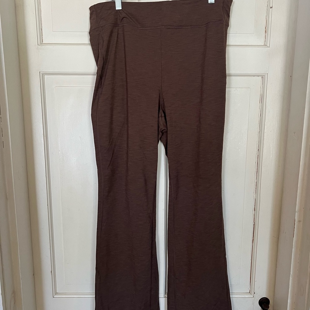 Duluth Trading Co Brown Boot Cut Pants with Flare